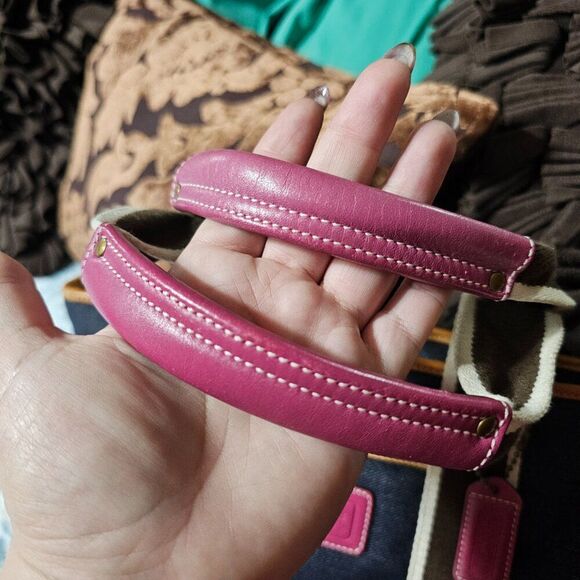 Rare! Vintage LARGE Y2k Coach Denim Tote Purse - Picture 3 of 9